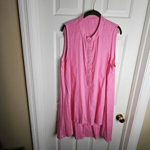 Women Pretty in Pink High Low Tunic Size Large